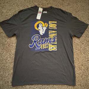 NFL Los Angeles Rams CSA Distressed Logo Charcoal T-Shirt